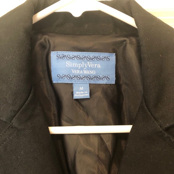 😎3/$10 Simply Vera Wang Long Sleeveless Trench Vest - Picture 4 of 11